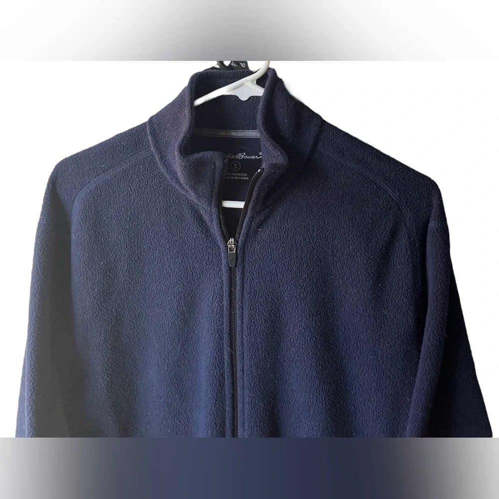 Eddie Bauer Navy Full Zip Fleece Jacket‎ | Men’s Small | Cozy Warm Layer